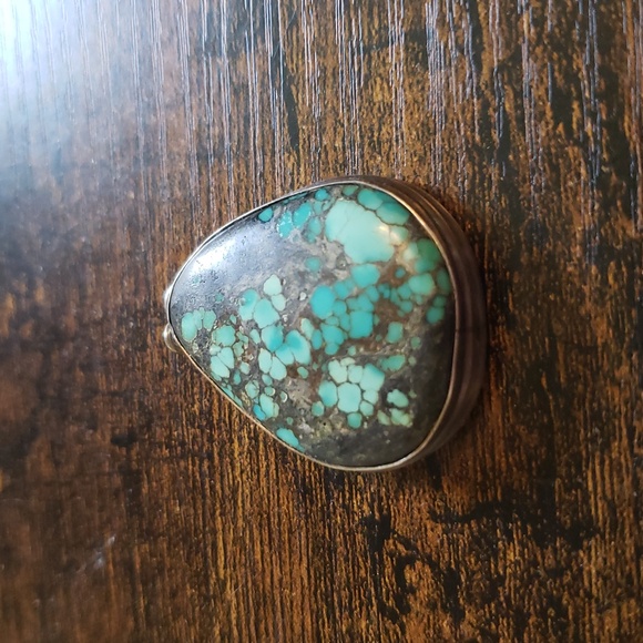 Vintage Native American made Turquise Sterling Pendant - Picture 2 of 10